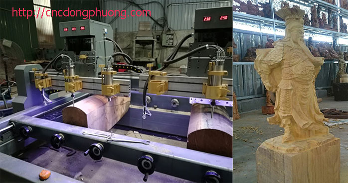 Giá máy đục tượng gỗ 4D, máy cnc 4 trục tại Hà Nội, Hải Dương